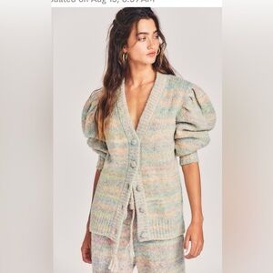 LoveShackFancy Pastel Striped Cardigan